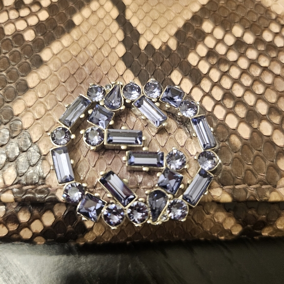 Gucci Python Continental Wallet w/ Crystal GG Logo | Box & Dustbag - Picture 2 of 14